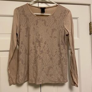 Loft tan long-sleeve blouse, MP